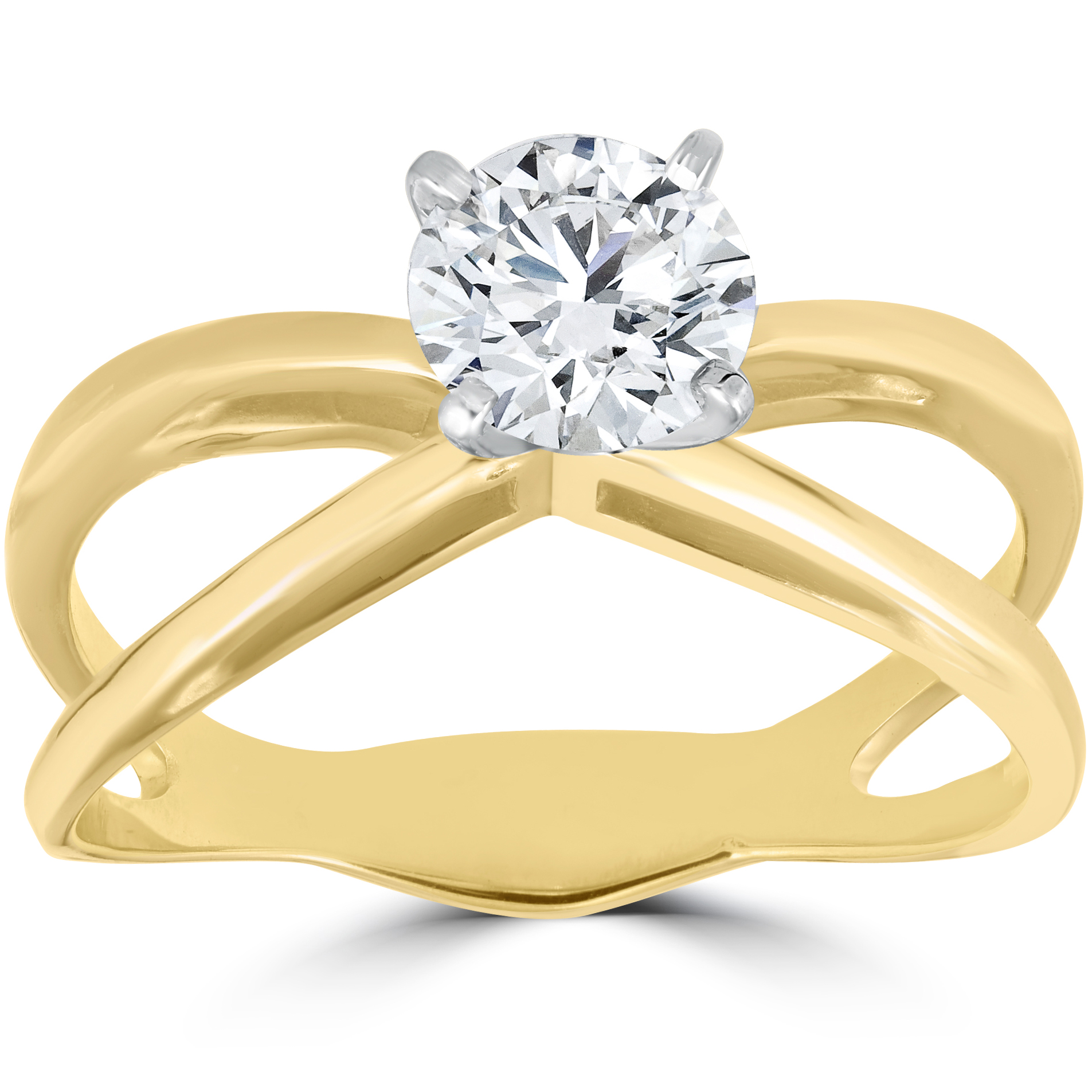 1 ct Solitaire Diamond Engagement Ring 14k Yellow Gold | eBay