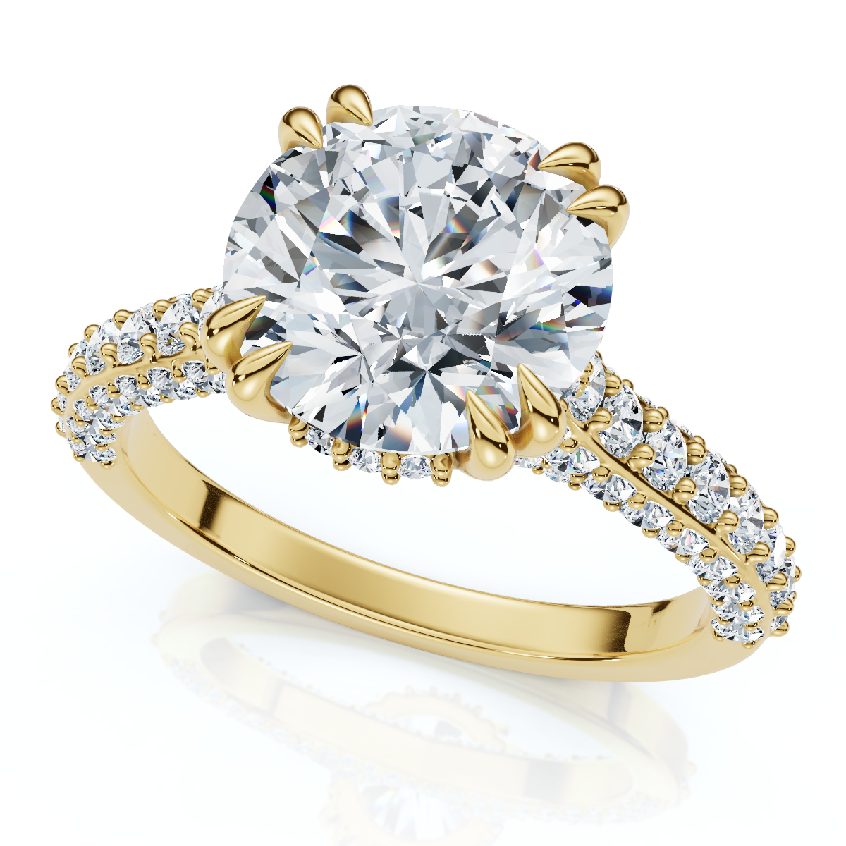 Zertifizierter 2 3/4 Karat Diamant Verlobungsring 14 Karat Gold Lab Grown - Bild 7 von 7