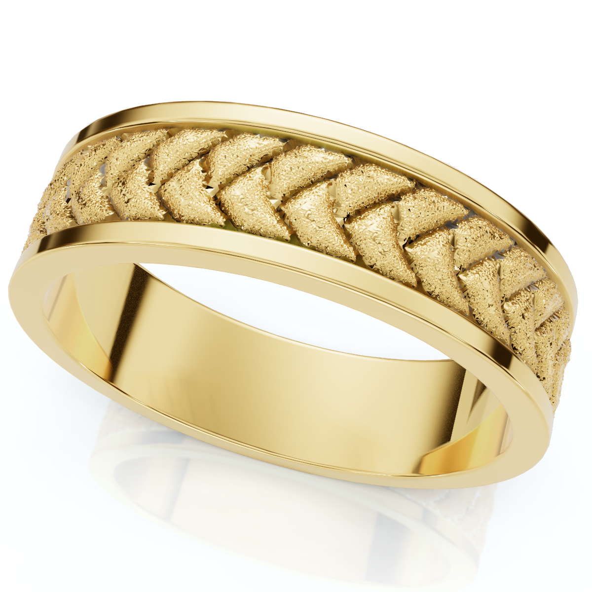 6mm Men's 14k Gold or Platinum Wedding Band - Picture 7 of 7