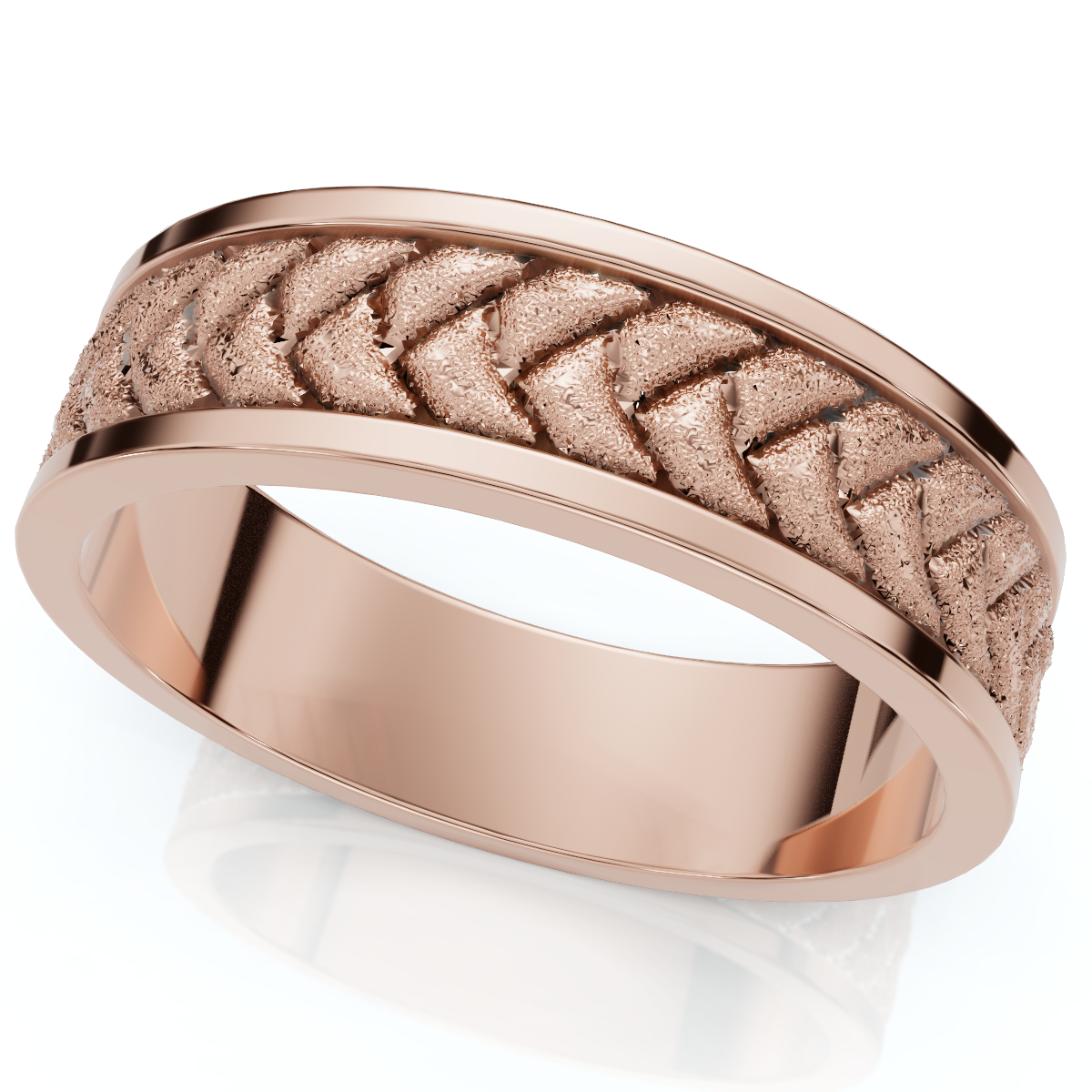6mm Men's 14k Gold or Platinum Wedding Band - Picture 6 of 7