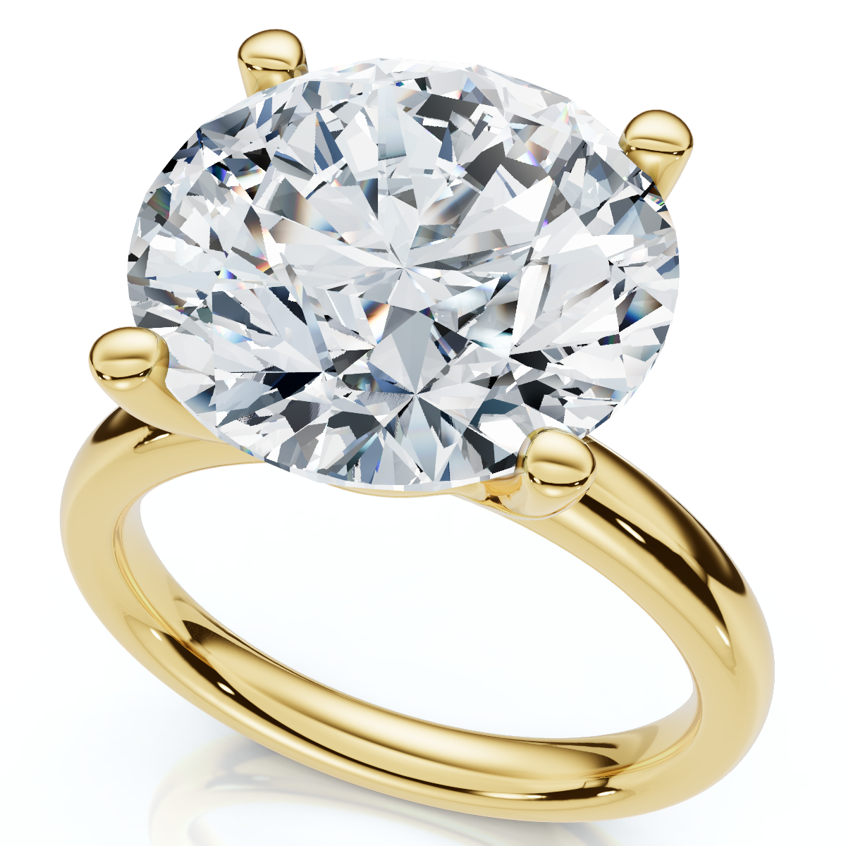 Certified 9Ct Aurora Solitaire Diamond Engagement Ring Lab Grown - Picture 7 of 7