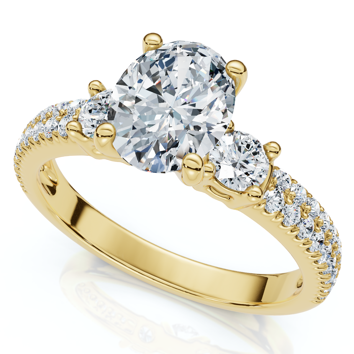1 1/3Ct Oval Diamond Engagement Ring 14k Gold or Platinum Lab Grown EF/VS - Picture 7 of 7