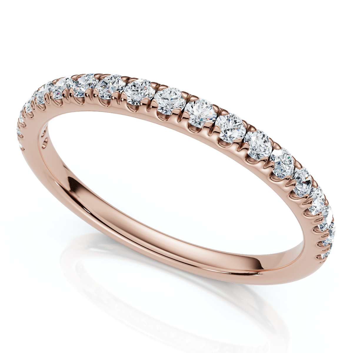 1/4Ct Pave Diamond Wedding Ring 14k Gold or Platinum Anniversary Band Lab Grown - Picture 6 of 7