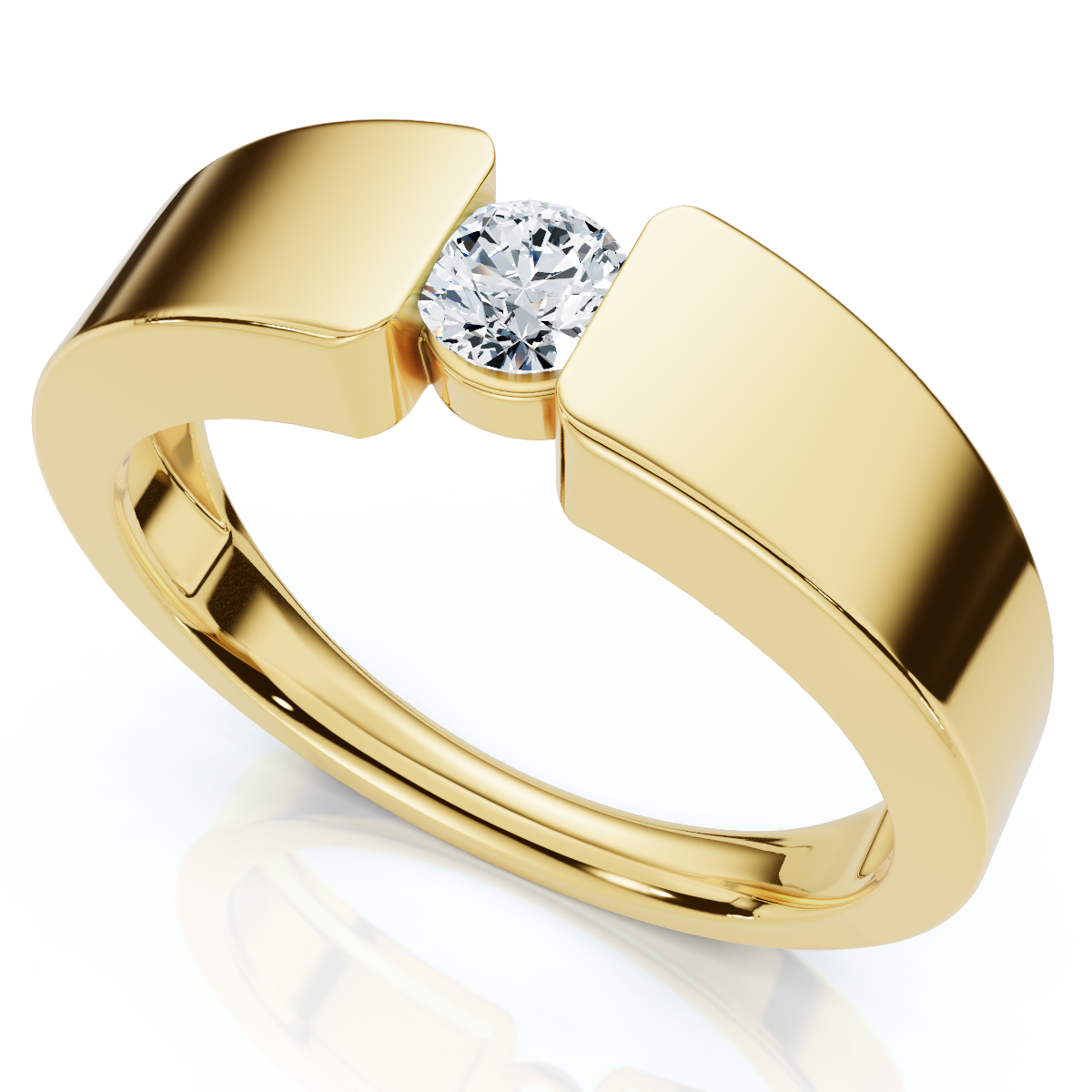 Men's 1/4Ct Diamond Solitaire Wedding/Anniversary Ring 14k Gold or Pt Lab Grown - Picture 7 of 7