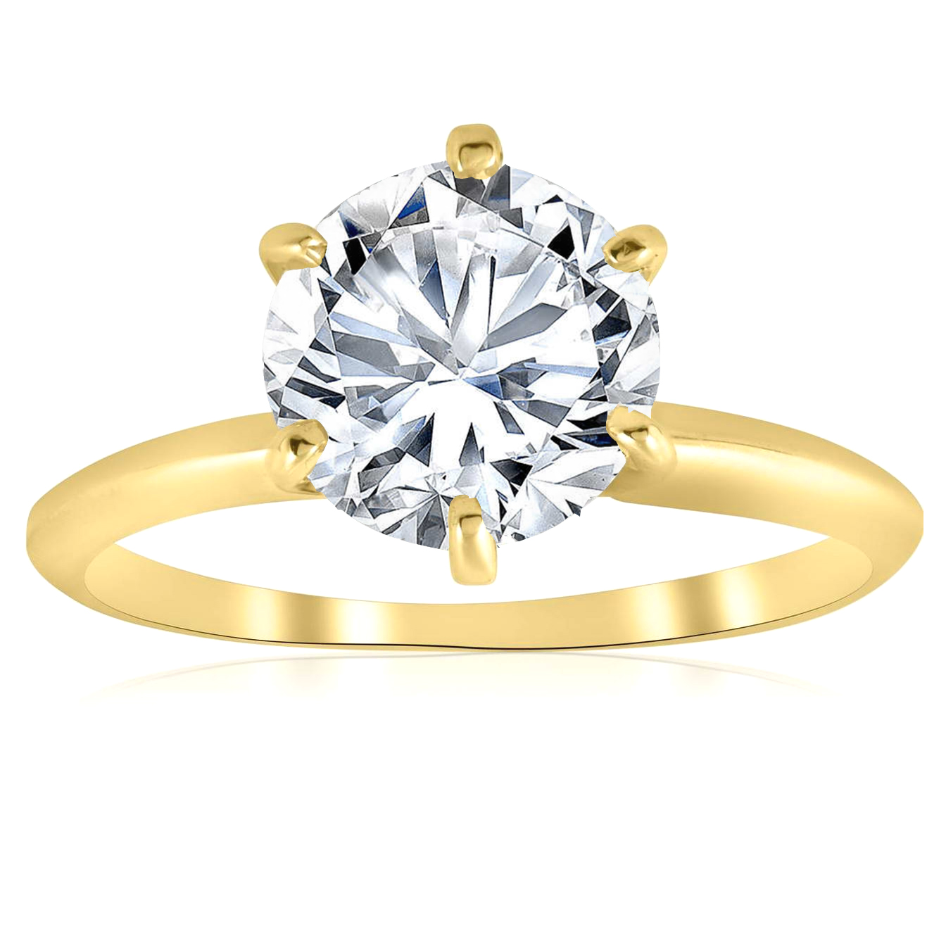 Certified 2-6Ct Diamond Solitaire Engagement Ring 14k Gold or Platinum Lab Grown - Picture 6 of 6